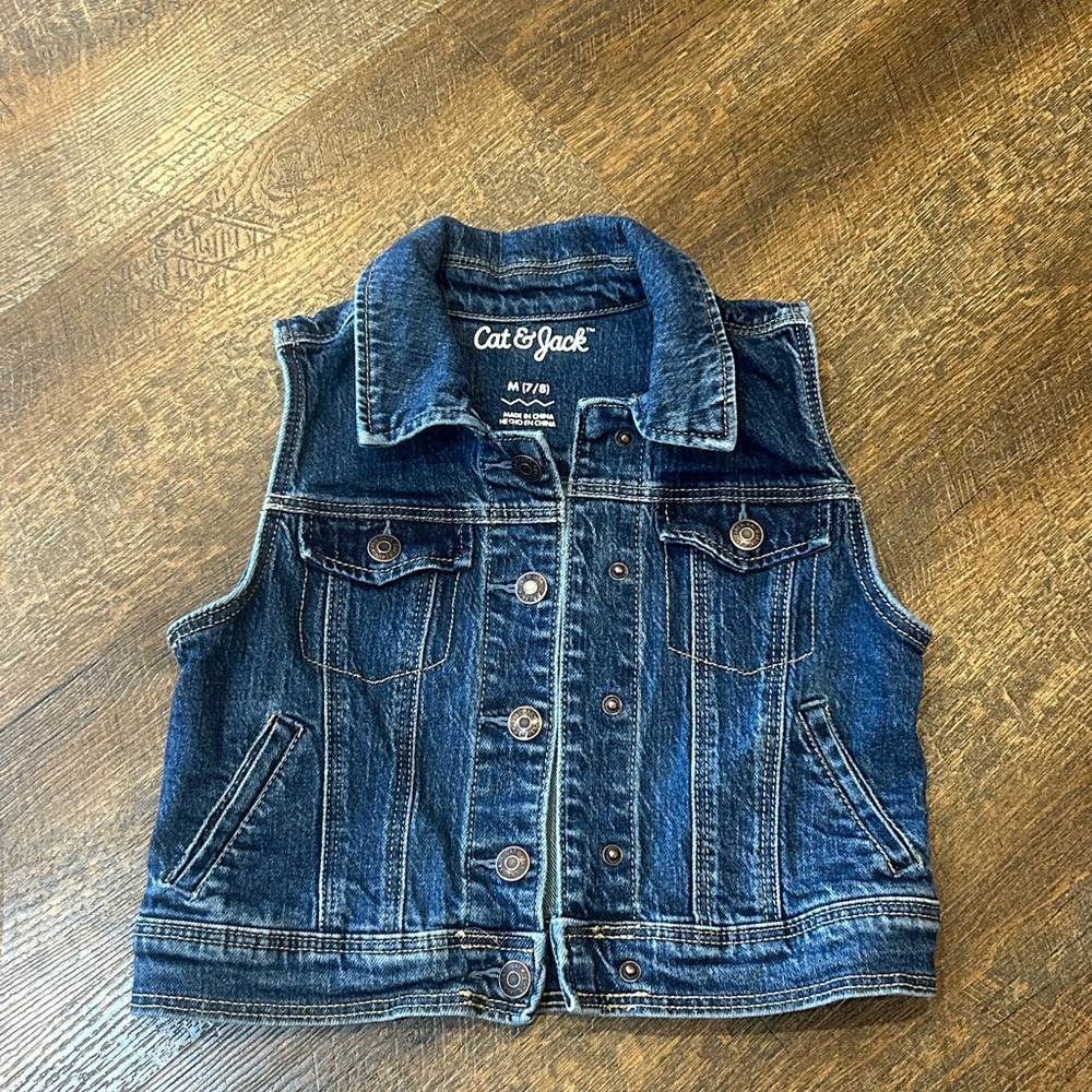 Cat & Jack Dark Blue Denim Kids Vest